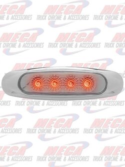 MARKER LIGHT RED CLEAR 4 LED