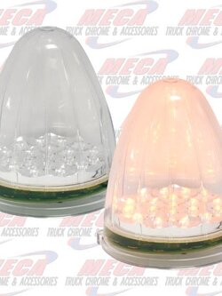 CAB LIGHT REFLECTOR AMBER CLEAR 19 LED