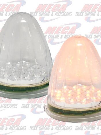 CAB LIGHT REFLECTOR AMBER CLEAR 19 LED
