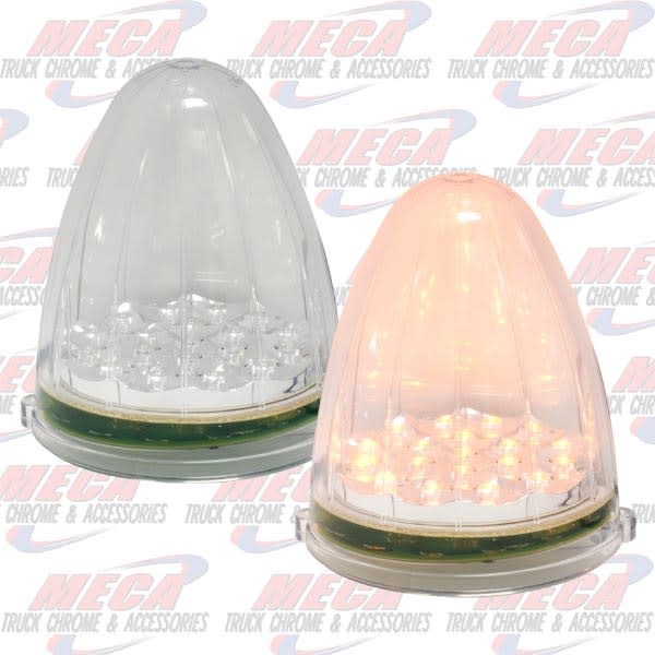 CAB LIGHT REFLECTOR AMBER CLEAR 19 LED