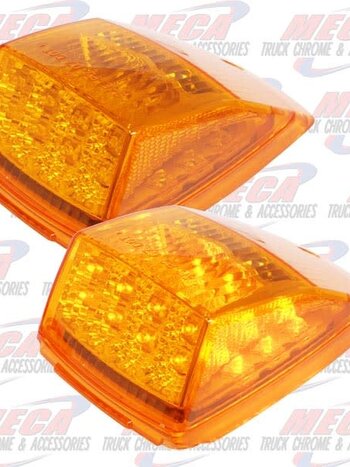 CAB LIGHT REFLECTOR RECT AMBER 17 LED