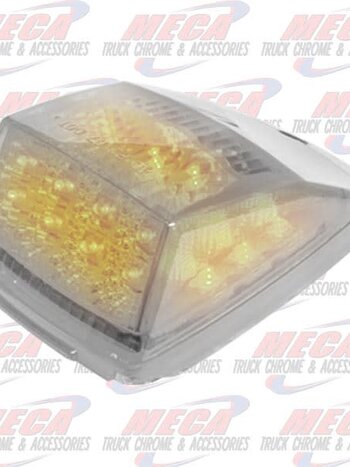CAB LIGHT REFLECTOR RECT AMBER CLEAR 17 LED