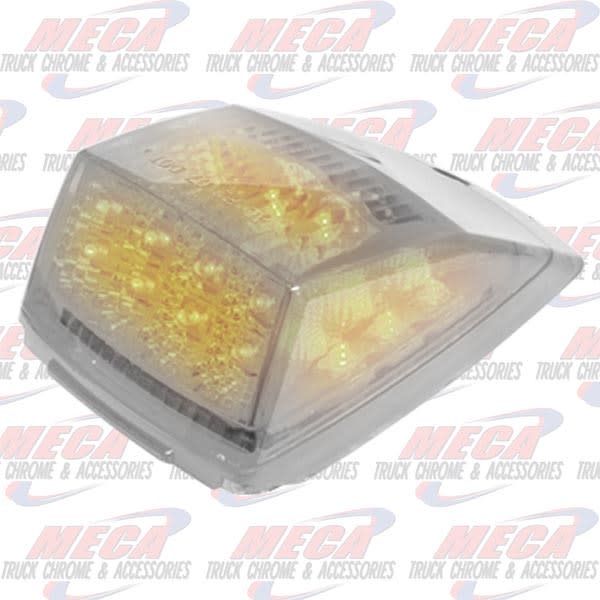 CAB LIGHT REFLECTOR RECT AMBER CLEAR 17 LED