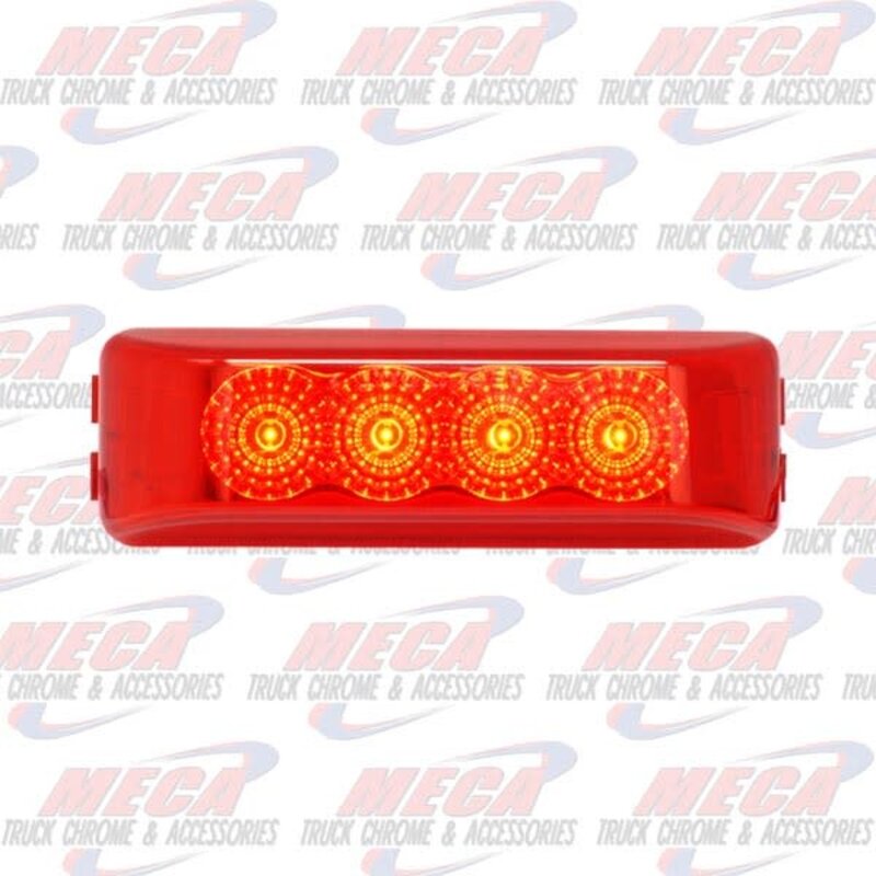 DUALLY RED 4 LED LIGHT WITH REFLECTORS