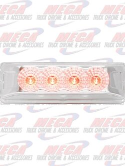 DUALLY RED CLEAR 4 LED LIGHT