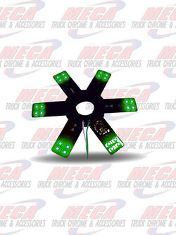 STAR LED- INSIDE 15" AIR FILTER GREEN EACH 8" DIA