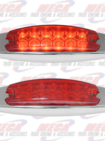 PB STYLE LIGHT LED RED 2-6 ROWS W/ REFLECTORS