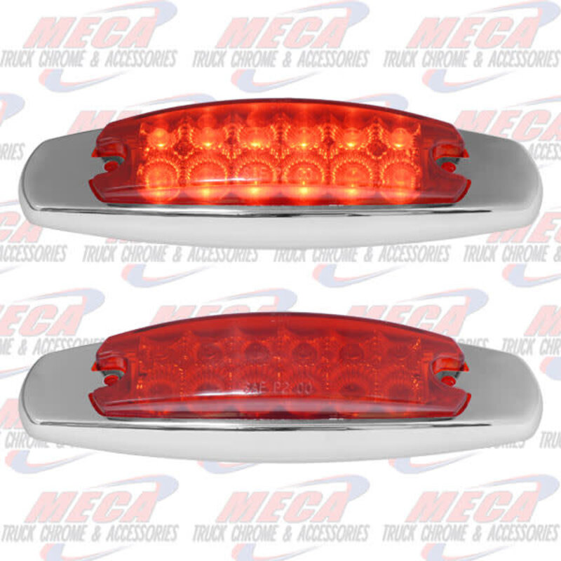 PB STYLE LIGHT LED RED 2-6 ROWS W/ REFLECTORS