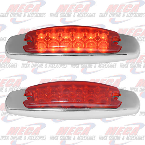 PB STYLE LIGHT LED RED 2-6 ROWS W/ REFLECTORS