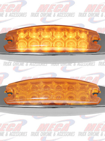 PB STYLE LIGHT LED AMBER 2-6 ROWS W/ REFLECTORS