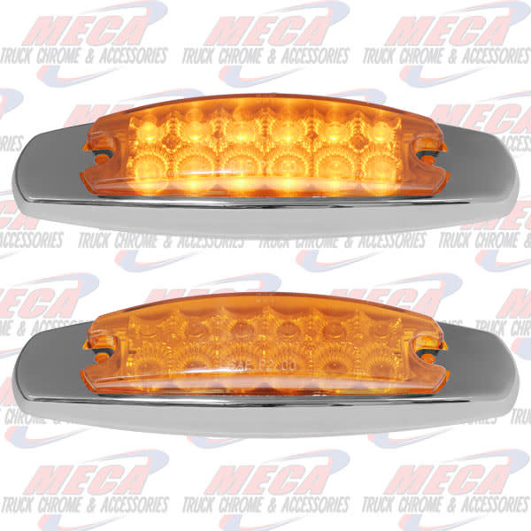 PB STYLE LIGHT LED AMBER 2-6 ROWS W/ REFLECTORS