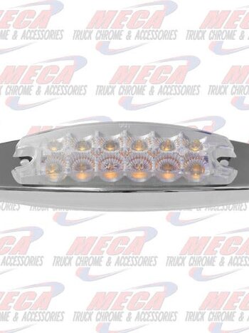 PB STYLE LIGHT LED CLR AMB 2-6 ROWS W/ REFLECTORS