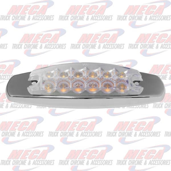 PB STYLE LIGHT LED CLR AMB 2-6 ROWS W/ REFLECTORS