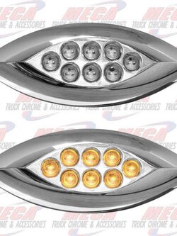 SIDE MARKER TURN CHROME LED AMBER NEW SERIES MINI