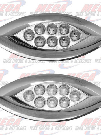 SIDE MARKER TURN CHROME LED WHITE NEW SERIES MINI