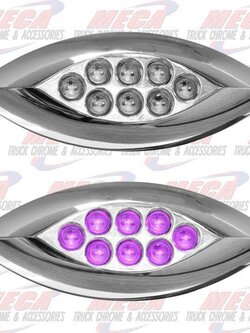 SIDE MARKER TURN CHROME LED PURPLE NEW SERIES MINI