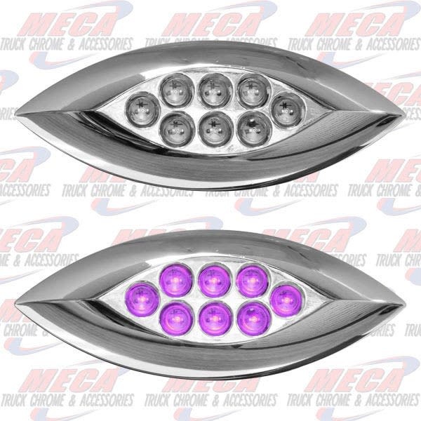 SIDE MARKER TURN CHROME LED PURPLE NEW SERIES MINI