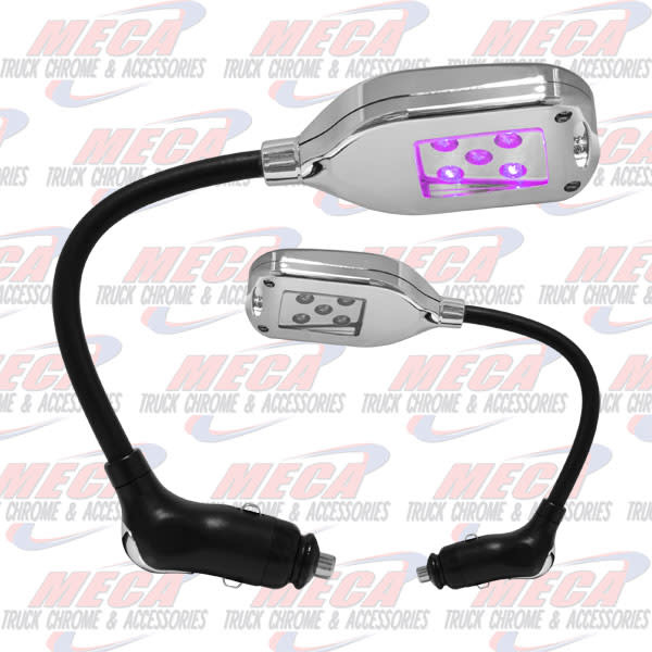 MAP LIGHT W/ 5 PURPLE LEDS PLUGS INTO CIG LIGHTER