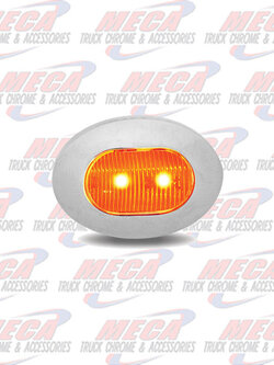 MINI OBLONG BUTTON DUAL REVOLUTION AMBER/ WHITE