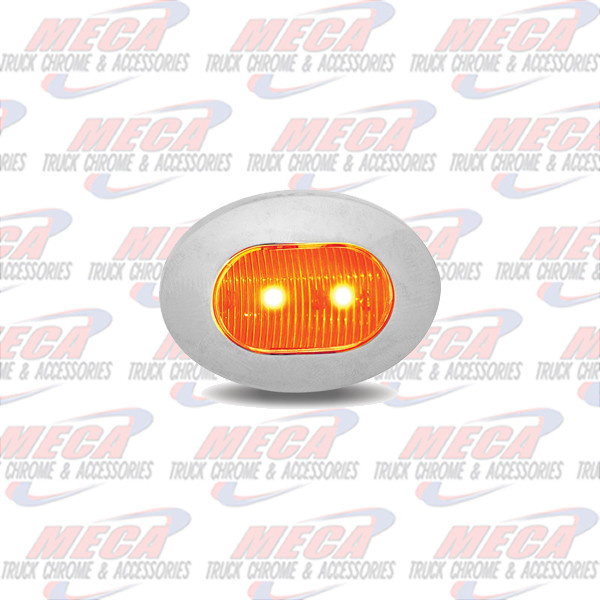 MINI OBLONG BUTTON DUAL REVOLUTION AMBER/ WHITE