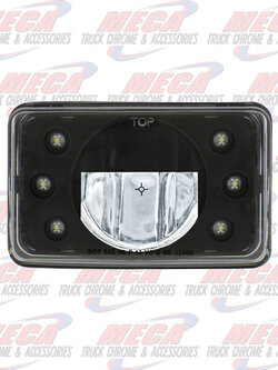HEADLIGHT HIGH POWER WITH 1 LED - RECT HIGH BEAM