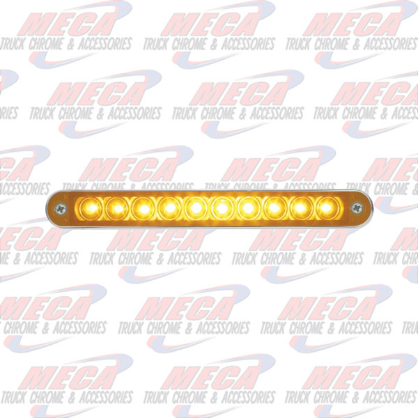 LIGHT BAR 10  AMBER LED'S ALL STOP TURN & TAIL