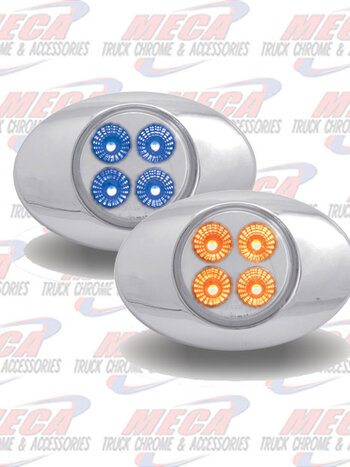 MARKER DUAL AMBER BLUE 4 LED M3 STYLE