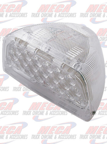 TURN SIGNAL LIGHT LED AMBER PB CLEAR LENT 31 LED