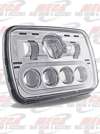 LED HEADLIGHT BEAM HIGH/ LOW 5"X7" W/ PROJECTORS
