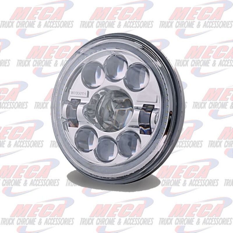 LED HEADLIGHT BEAM HIGH/LOW 7" ROUND W/ PROJECTORS