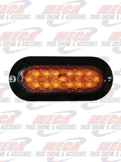 Oval Amber Park Front Rear Turn Surface Mount Lightning Series