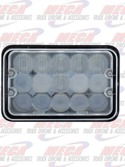 UNITED PACIFIC LED HEADLIGHT 6X4 RECT BEAM W/ BUBBLES 3150L NON-DOT COMPLIANT