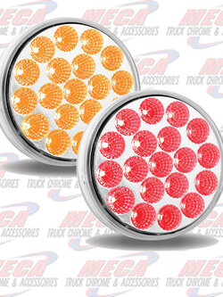 LED 4'' RED / AMBER - DUAL REVOLUTION STYLE