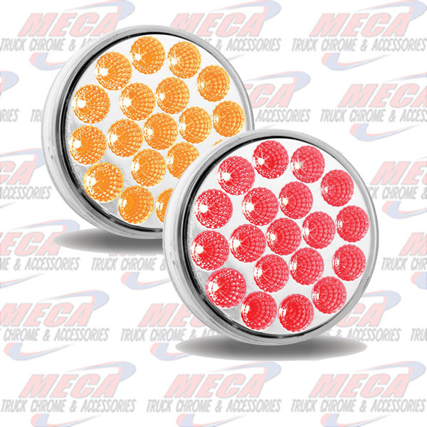 LED 4'' RED / AMBER - DUAL REVOLUTION STYLE