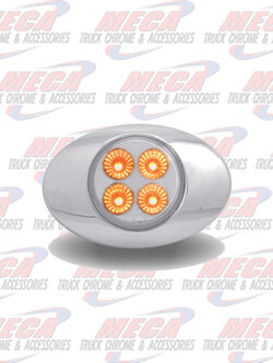 MARKER LT M3 STYLE CLEAR AMBER W/ 4 LED