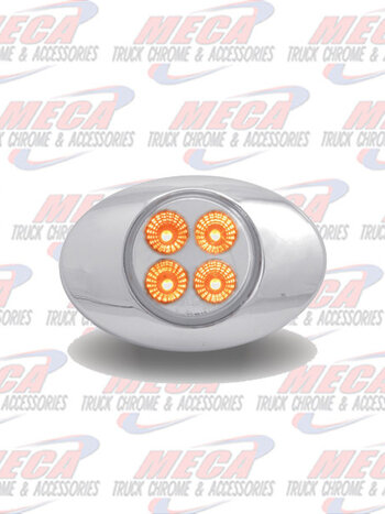 MARKER LT M3 STYLE CLEAR AMBER W/ 4 LED
