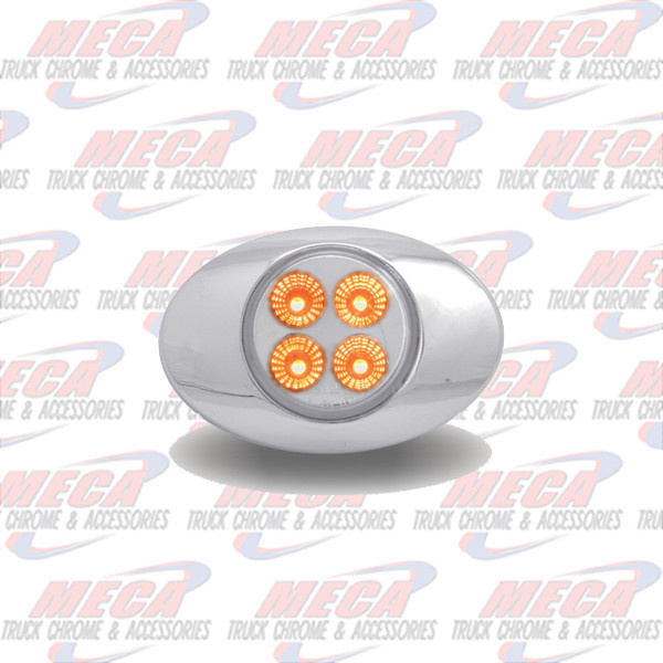 MARKER LT M3 STYLE CLEAR AMBER W/ 4 LED