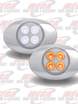 MARKER DUAL AMBER WHITE 4 LED M3 STYLE