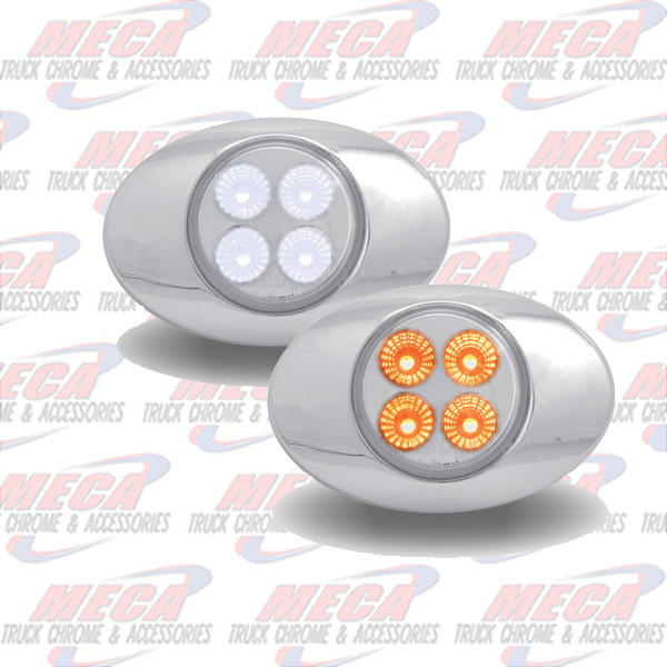 MARKER DUAL AMBER WHITE 4 LED M3 STYLE