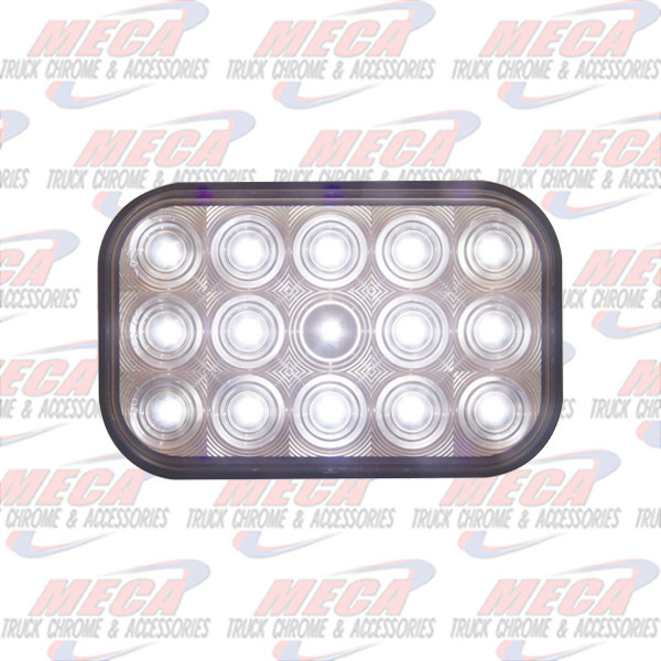 BACK UP LAMP RECTANGULAR 15 WHITE LED