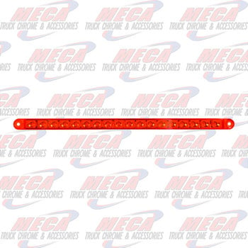 12" PEARL RED/RED 18LED LIGHT BAR, 3 WIRES