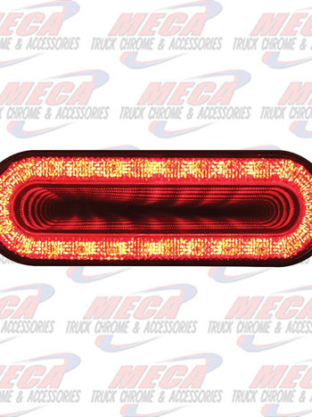 LED OVAL RED/CLEAR LENS MIRAGE TUNNEL LIGHT