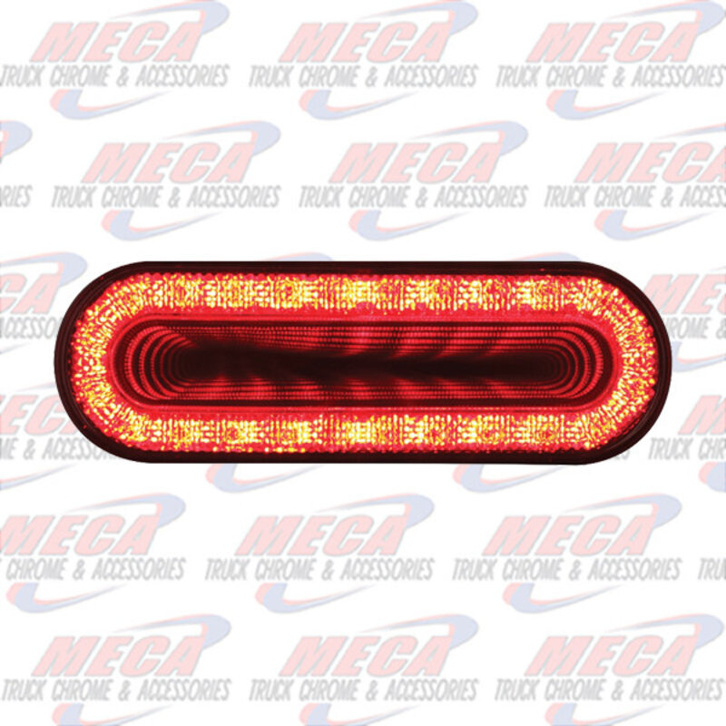 LED OVAL RED/CLEAR LENS MIRAGE TUNNEL LIGHT