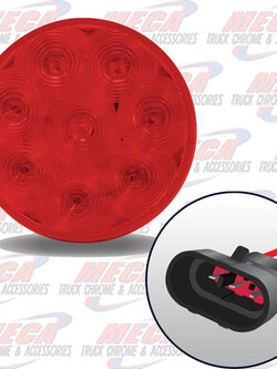 LED 4'' RED W/ TRUCK-LITE PLUG