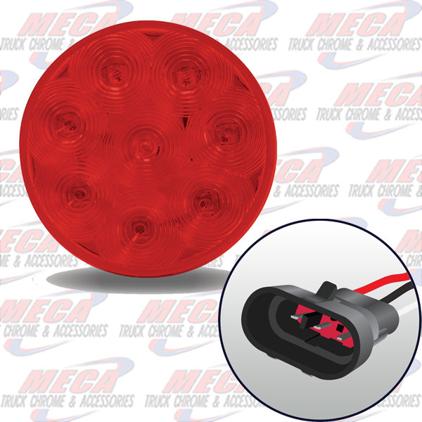 LED 4'' RED W/ TRUCK-LITE PLUG