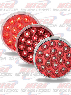 4'' ANODIZED DUAL REVOLUTION RED & WHITE STOP, TURN & TAIL