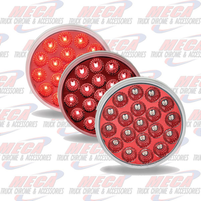 4'' ANODIZED DUAL REVOLUTION RED & WHITE STOP, TURN & TAIL