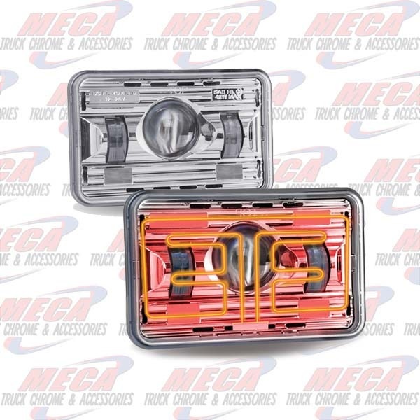 LED HEADLIGHT 6X4 RECT HIGH BEAM HEATED LENS DOT