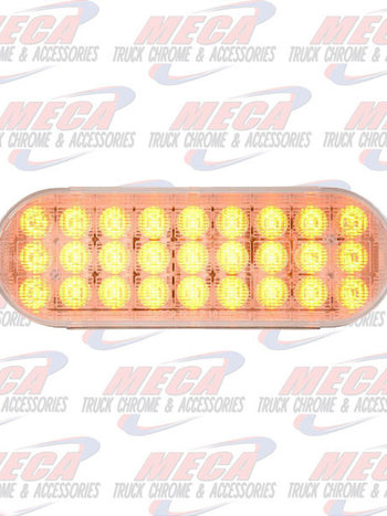 LED OVAL AMBER/CLEAR DYNAMIC SEQUENTIAL