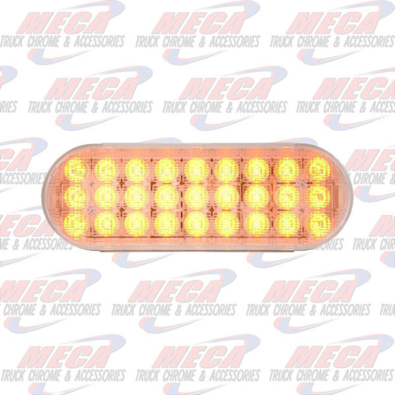 LED OVAL AMBER/CLEAR DYNAMIC SEQUENTIAL